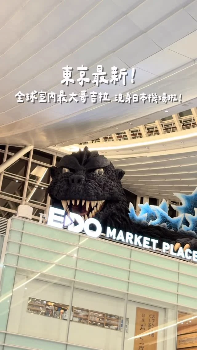 東京最新！
全球室內最大哥吉拉 現身日本機場啦🔥

實體真的非常壯觀震撼！
會讓人有點不敢直視它的眼睛😂
拍完後別忘了上二樓
可以更距離接觸哥吉拉！

除了巨型雕像外
機場還有幾處哥吉拉造景
哥吉拉迷會發瘋～～～

📍位置在羽田機場
第三航廈的國際線報到櫃檯
下次到這 別忘了抬頭看看它

預計展出到2026年底
快tag朋友去東京朝聖吧
------------
🔍 #麻糬玩東京 #麻糬出國趣 #麻糬玩日本 
------------
*
*
#哥吉拉#godzilla#羽田機場#羽田空港#東京景點#東京